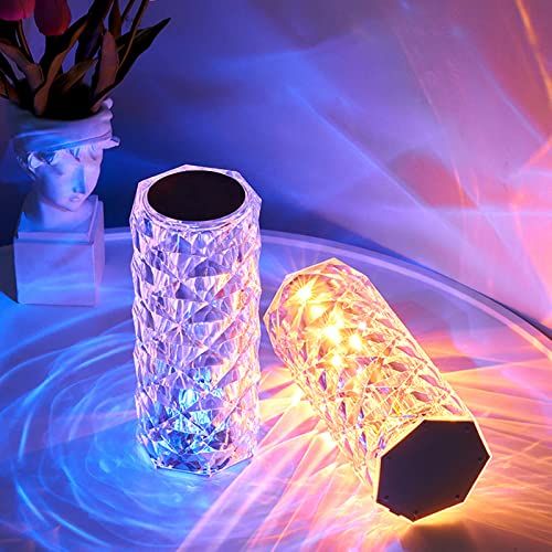 Large Crystal Lamp Rose Light - 16 Color Changing Crystal Diamond Lamp with Remote Control | Touch Control Home Decor Lighting