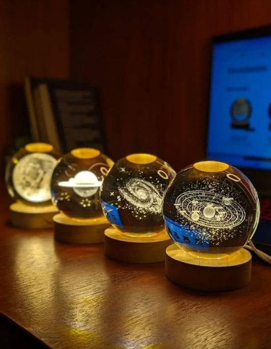 Mystical Glow Crystal Ball 3D Night Light – LED Holographic Lamp for Bedroom, Home Décor, and Perfect Gift for All Occasions