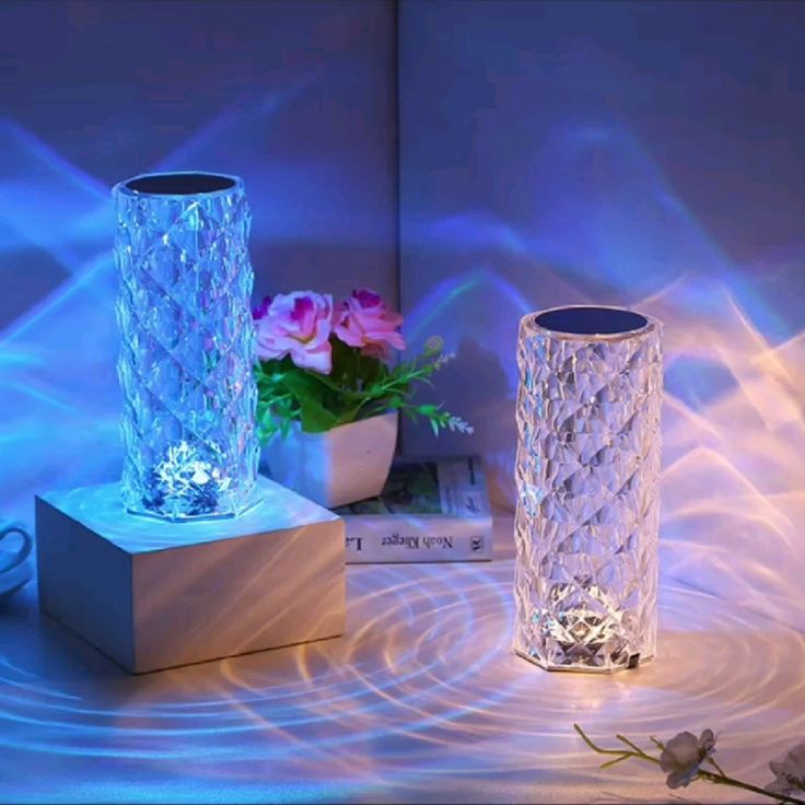 Large Crystal Lamp Rose Light - 16 Color Changing Crystal Diamond Lamp with Remote Control | Touch Control Home Decor Lighting