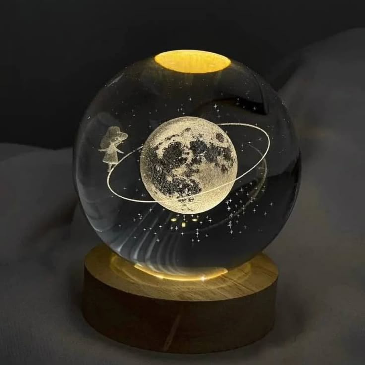 Mystical Glow Crystal Ball 3D Night Light – LED Holographic Lamp for Bedroom, Home Décor, and Perfect Gift for All Occasions