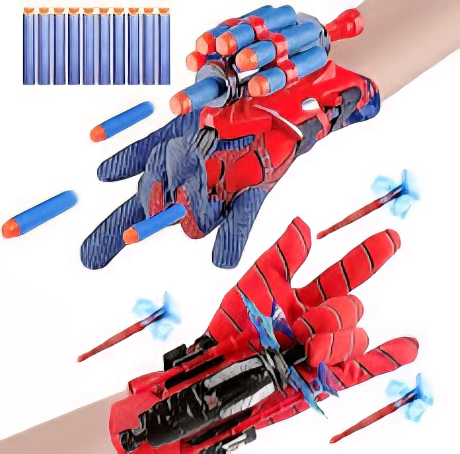Spider Web Shooters Toy for Kids Fans, Hero Launcher Wrist Toy Set,Cosplay Launcher Accessories,Sticky Wall Soft Funny Children's Educational Toys